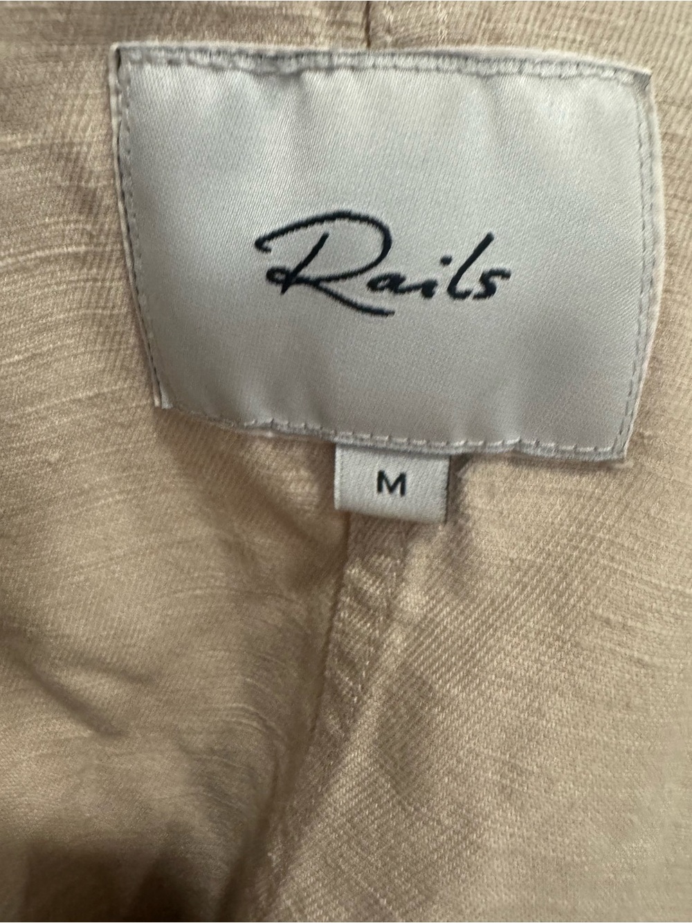 Rails Beige Utility Jacket Drawstring Hem Medium - Picture 4 of 4